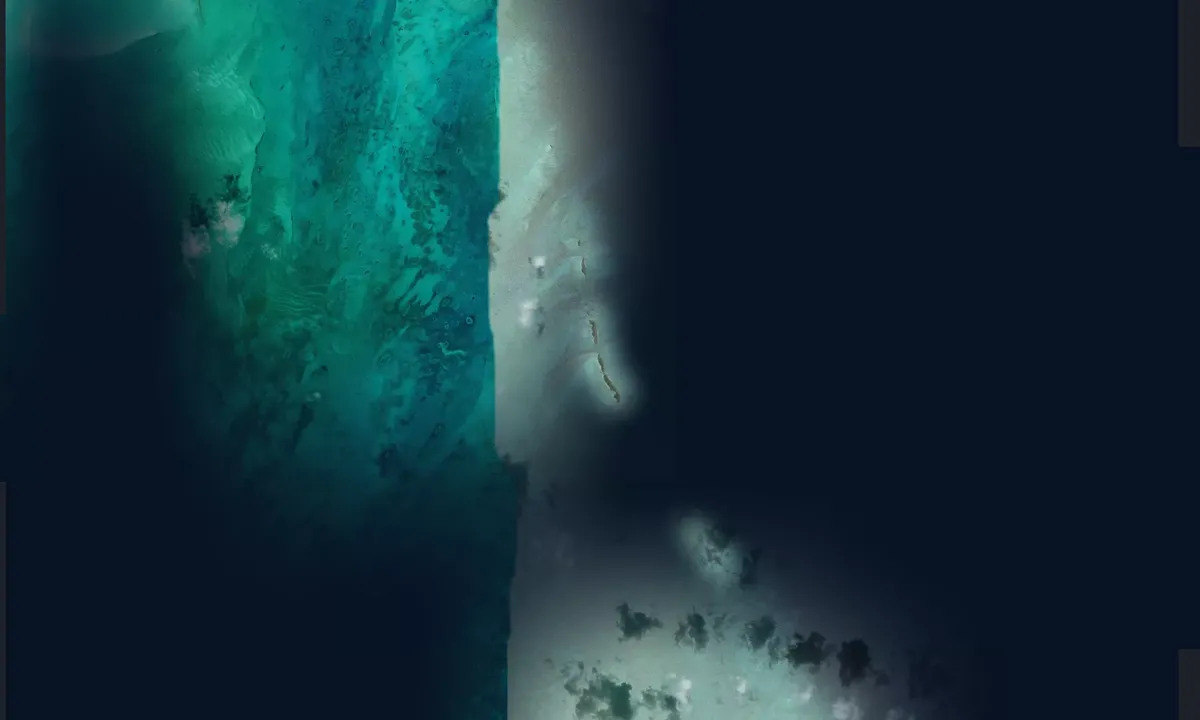 Flyfoto av Grassy Cay
