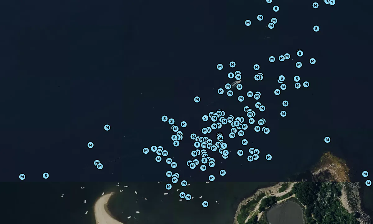 Satelite image of Great Captain Island
