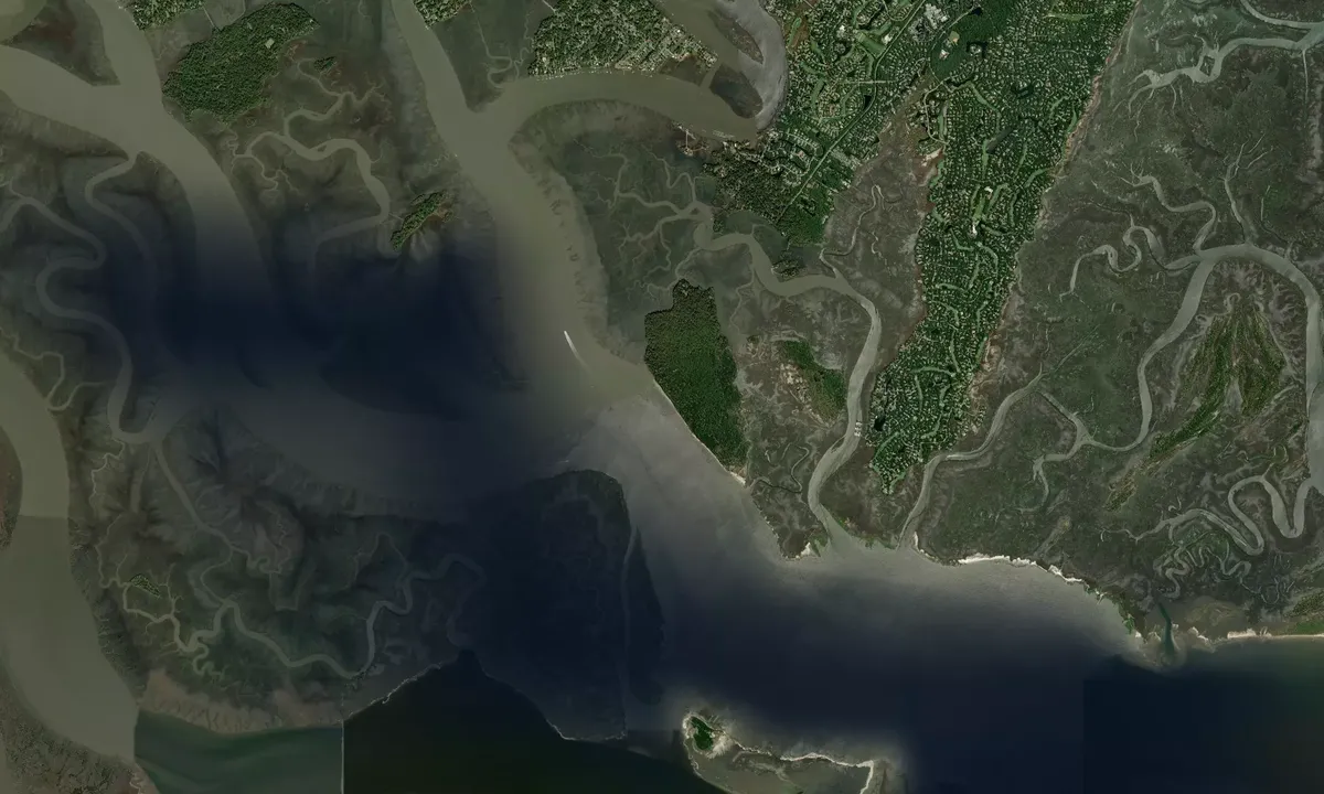 Flyfoto av Green Island Sound