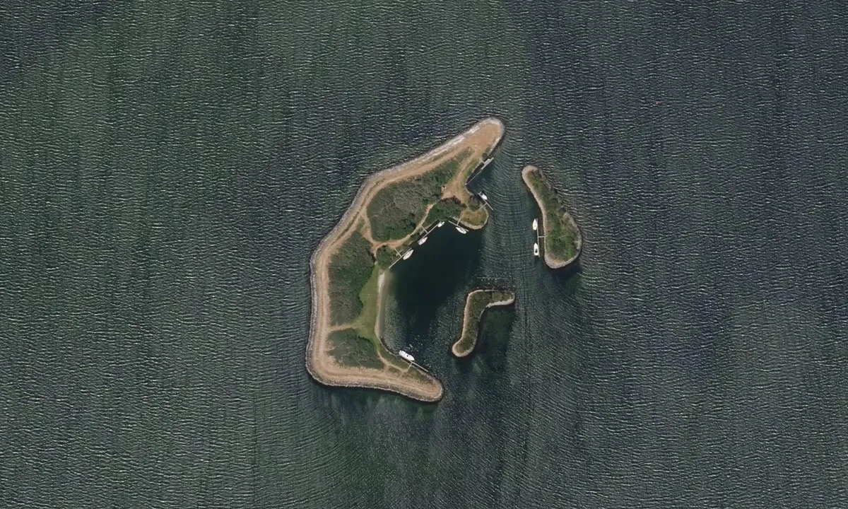 Flyfoto av Grevelingen Archipel