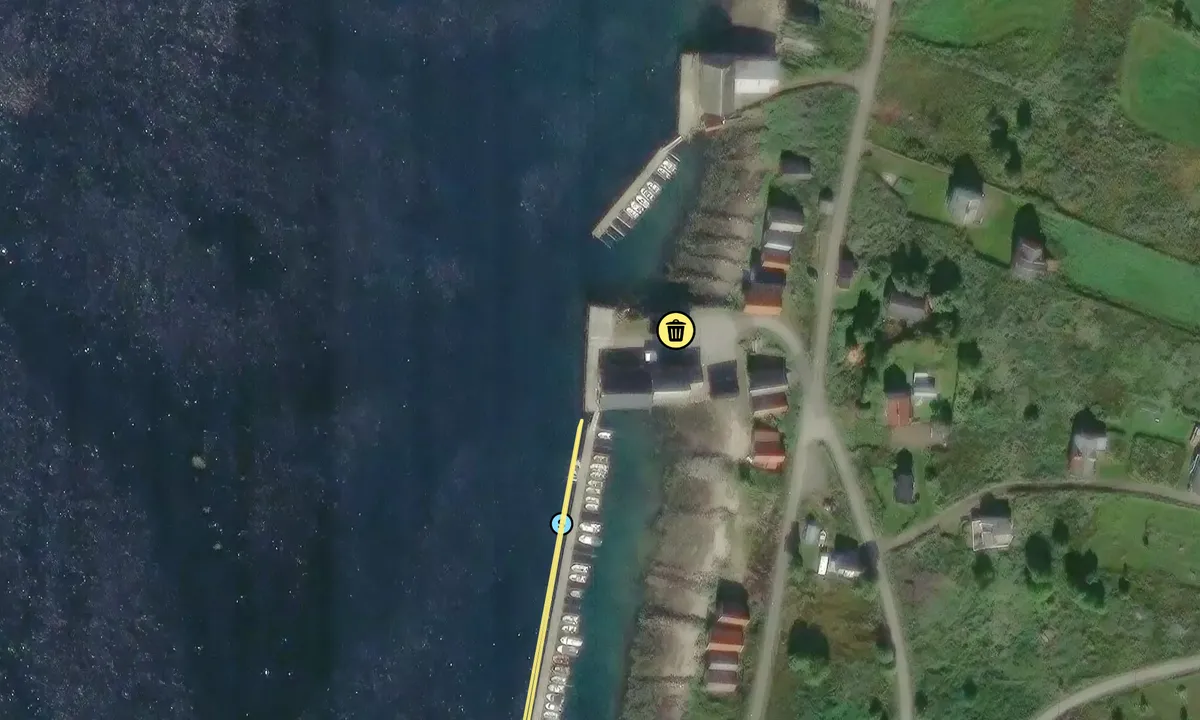 Satelite image of Grøtavær Båtforening