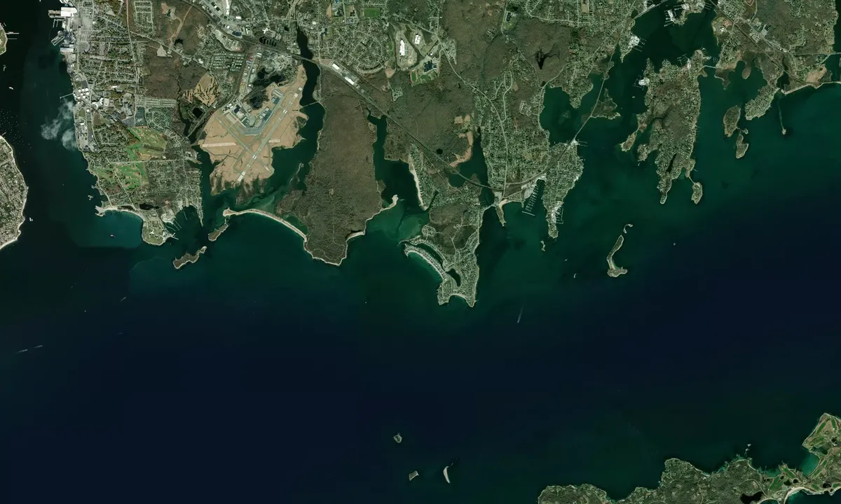 Flyfoto av Groton Bay