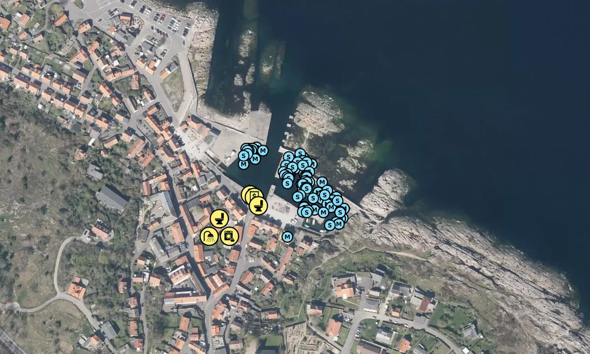 Satelite image of Gudhjem Havn