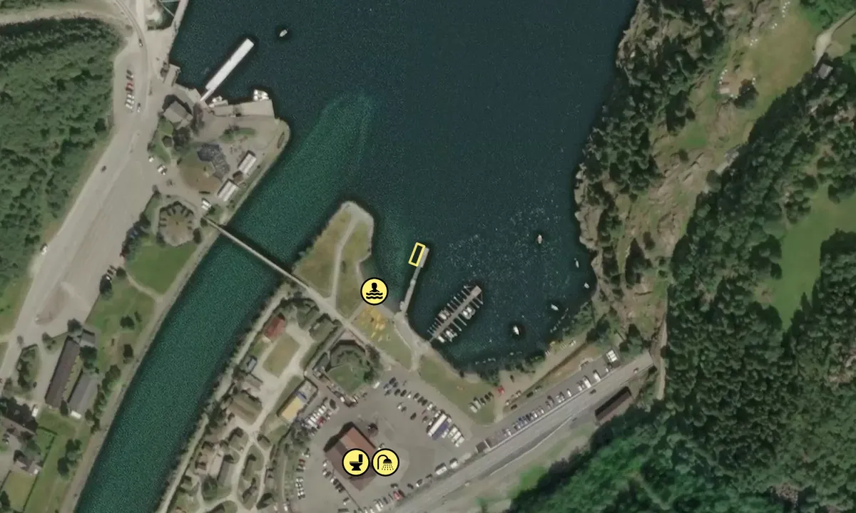 Satelite image of Gudvangen, Nærøyfjord