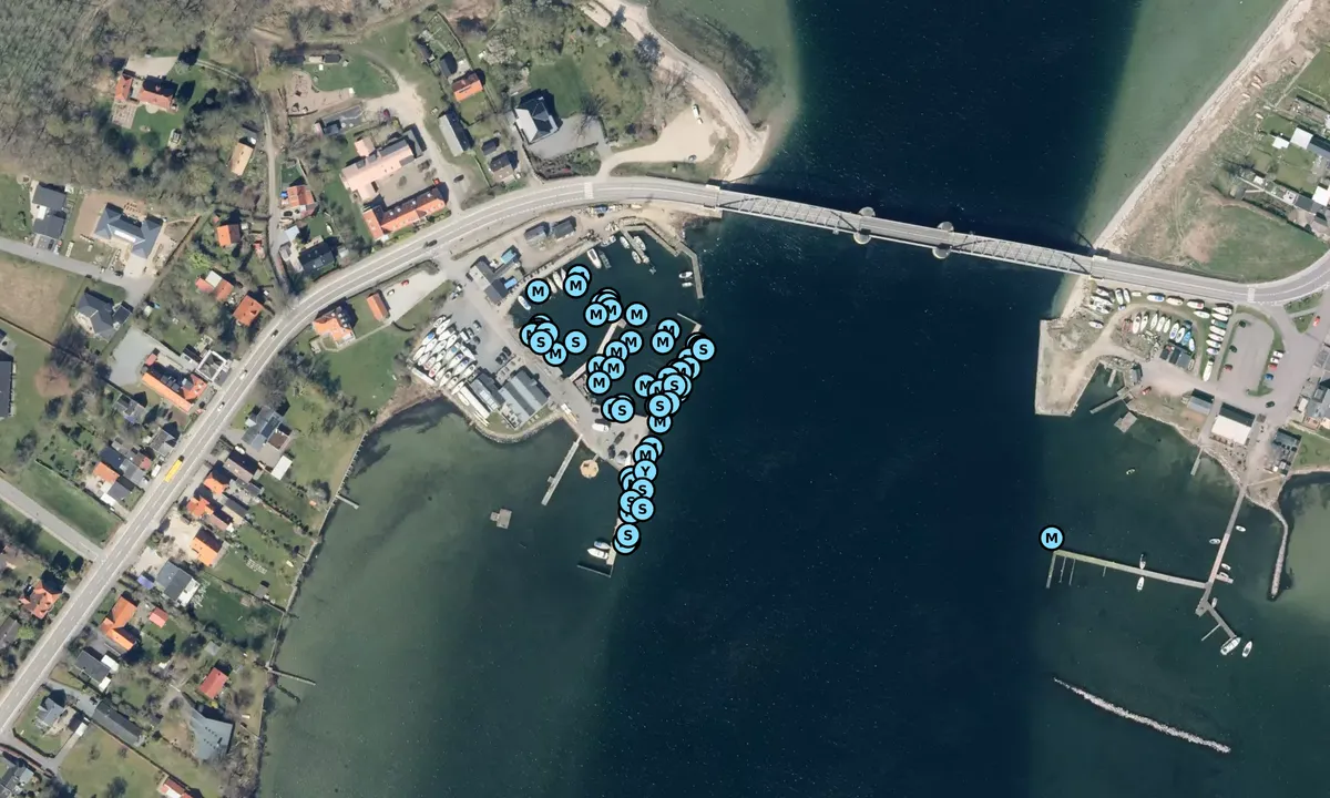 Satelite image of Guldborg Lystbådehavn