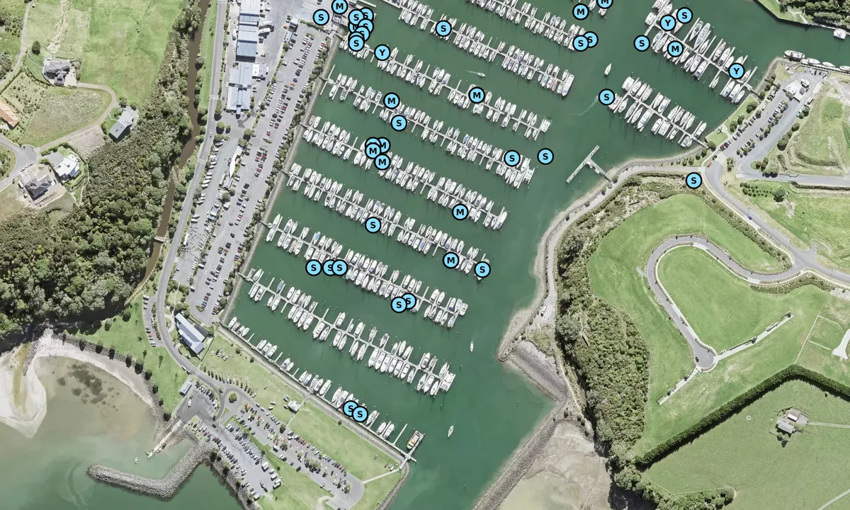 Satelite image of Gulf Harbour Marina - Whangaparāoa
