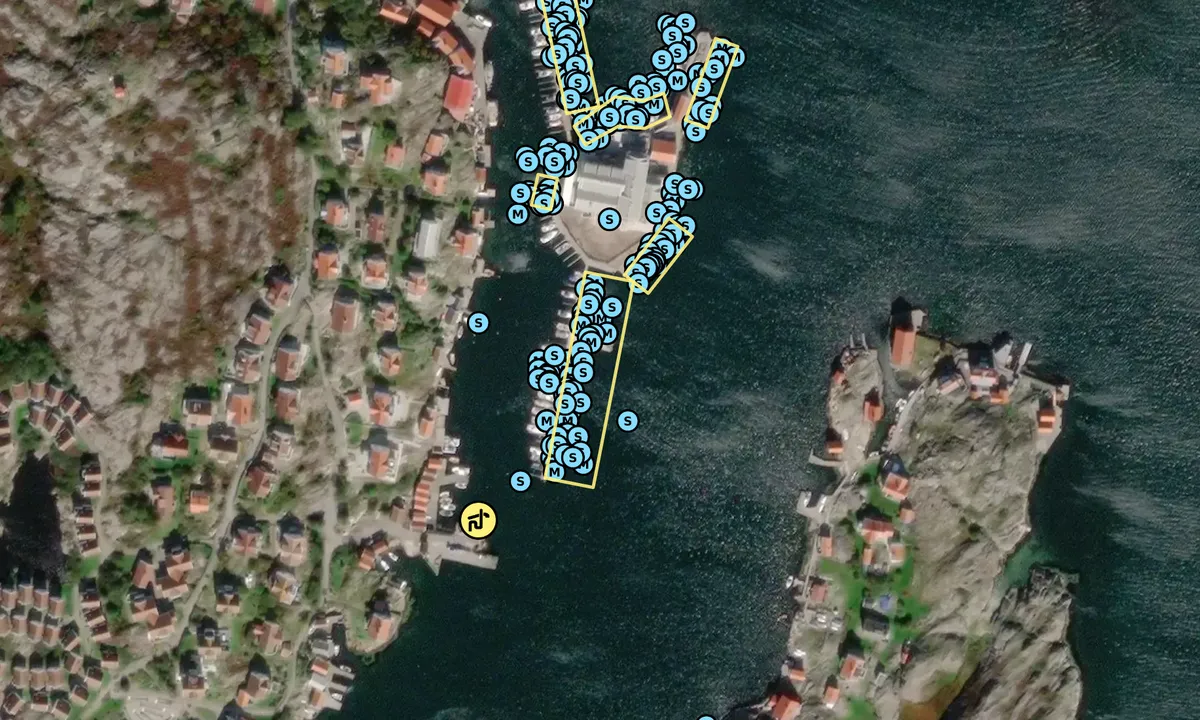Satelite image of Gullholmens Gästhamn