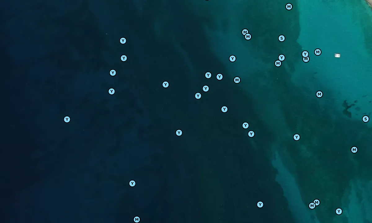 Satelite image of Gun Cay West