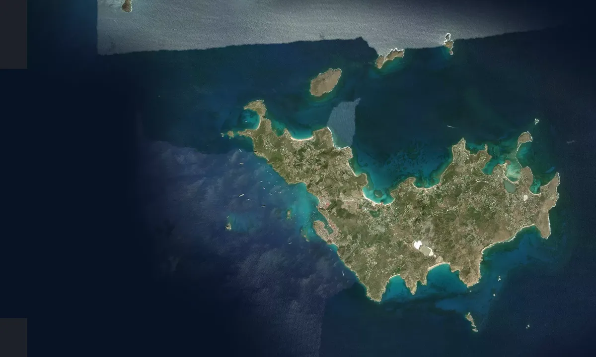 Flyfoto av Gustavia