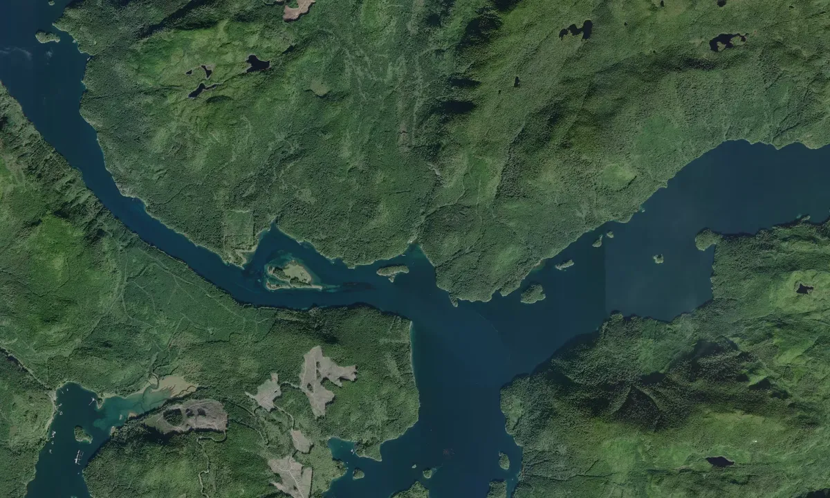 Flyfoto av Hadley Bay