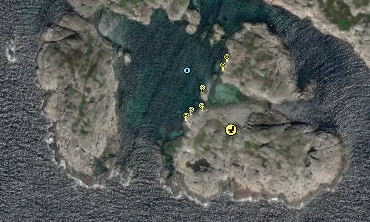 Satelite image of Håkallene, Grimstad