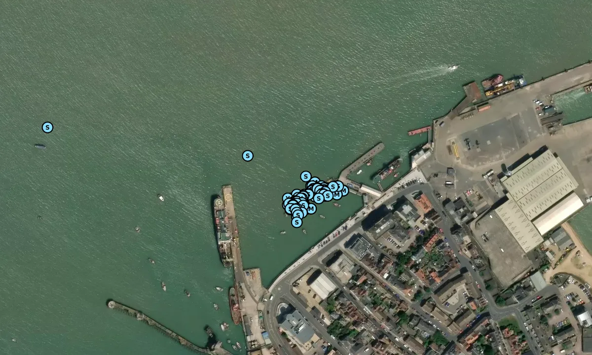 Satelite image of Halfpenny Pier Yacht Moorings