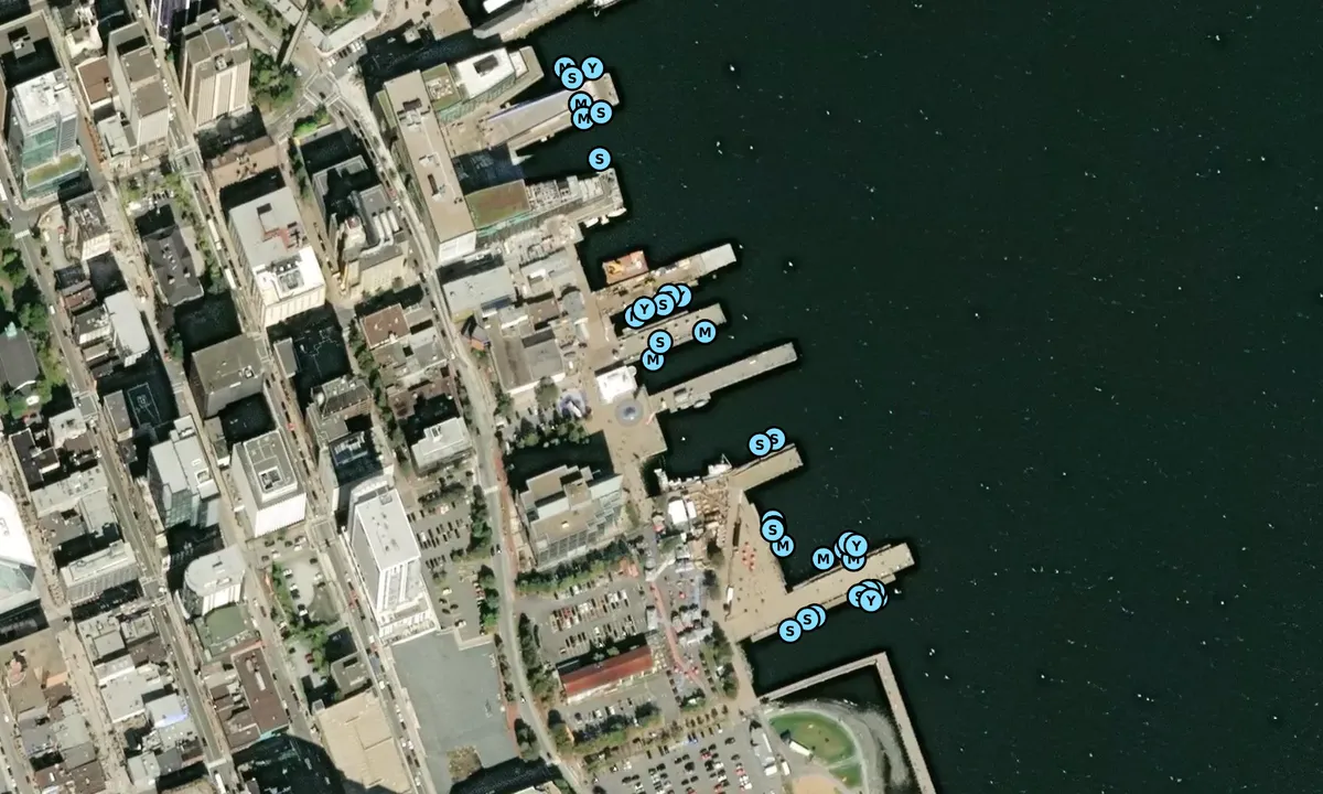 Satelite image of Halifax Waterfront Marina