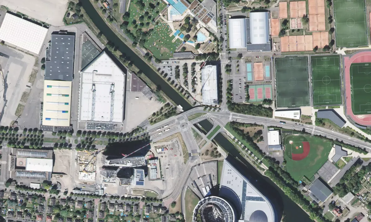 Flyfoto av Halt de Plaisance Strasbourg