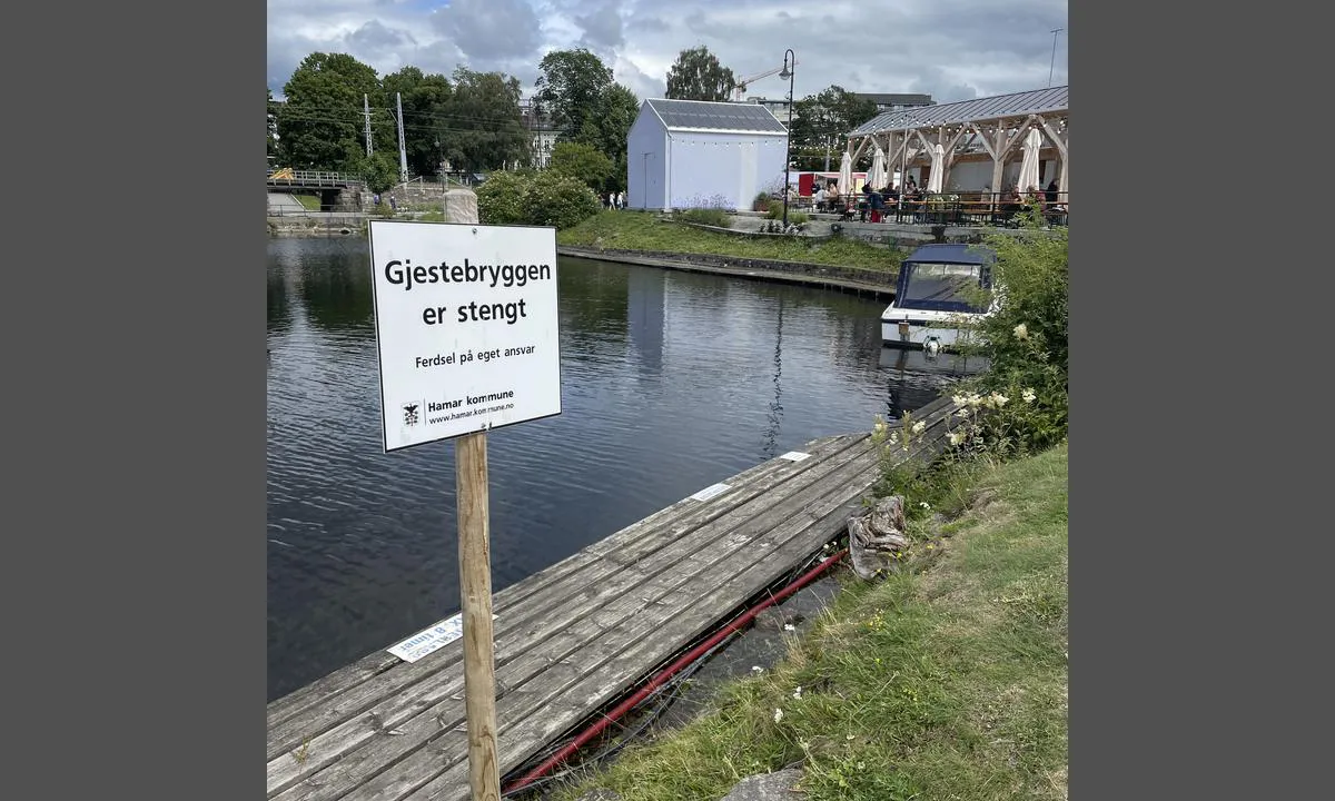Hamar sentrum: Gjestehavnen er for tiden stengt (22.07.2023)