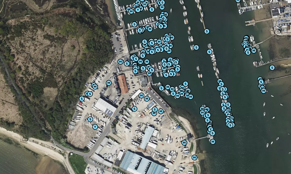 Satelite image of Hamble Point Marina - Hamble-le-Rice