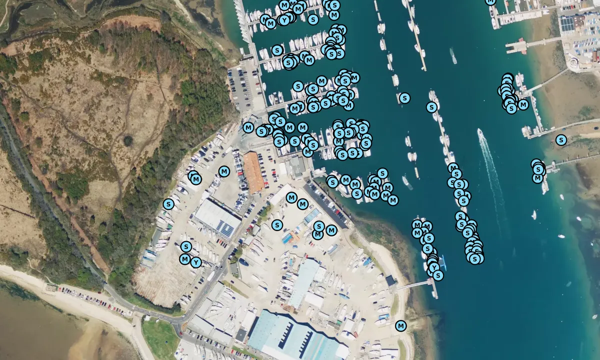 Satelite image of Hamble Point Marina - Hamble-le-Rice