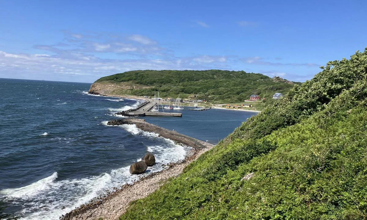 Hammerhavn - Allinge: {"base": "no", "no": "Friskt utafor moloen i vestavind. Noe svell inne i havnebassenget.", "se": "Friskt utanf\u00f6r v\u00e5gbrytaren i v\u00e4stlig vind. N\u00e5gon svall inne i hamnbass\u00e4ngen.", "en": "Choppy outside the breakwater in westerly wind. Some swell inside the harbor basin.", "da": "Frisk uden for molen i vestenvind. Noget d\u00f8nning inde i havnebassinet."}