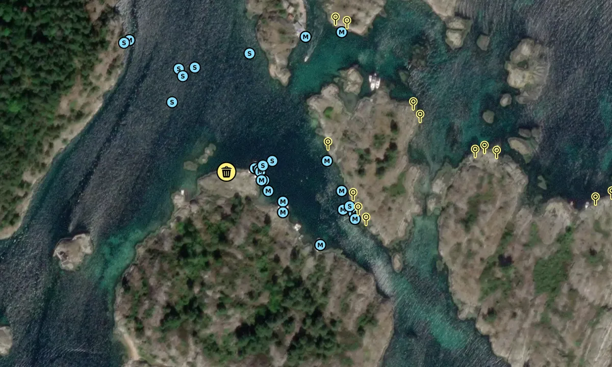 Satelite image of Hampholmene, Indre Maløya