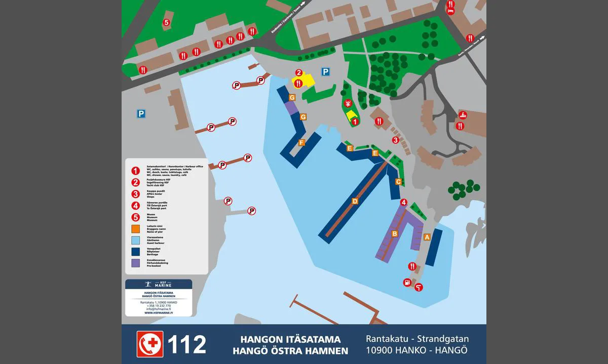 Hangö - Östra hamnen: {"base": "en", "no": "Havnekart for HSF Marine", "se": "Hamnkarta \u00f6ver HSF Marine", "en": "Harbour map of the HSF Marine", "da": "Havnkort over HSF Marine"}