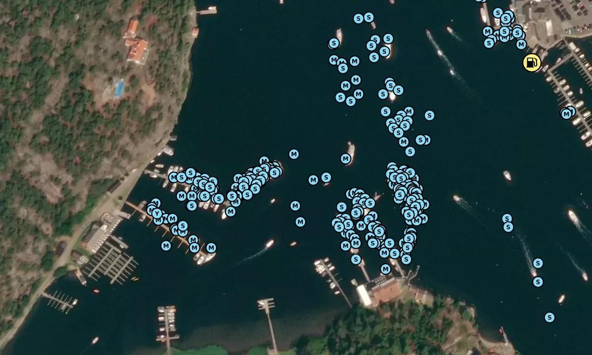 Satelite image of Hankø Gjestehavn
