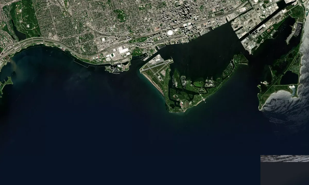 Flyfoto av Hanlan's Point Beach - Toronto