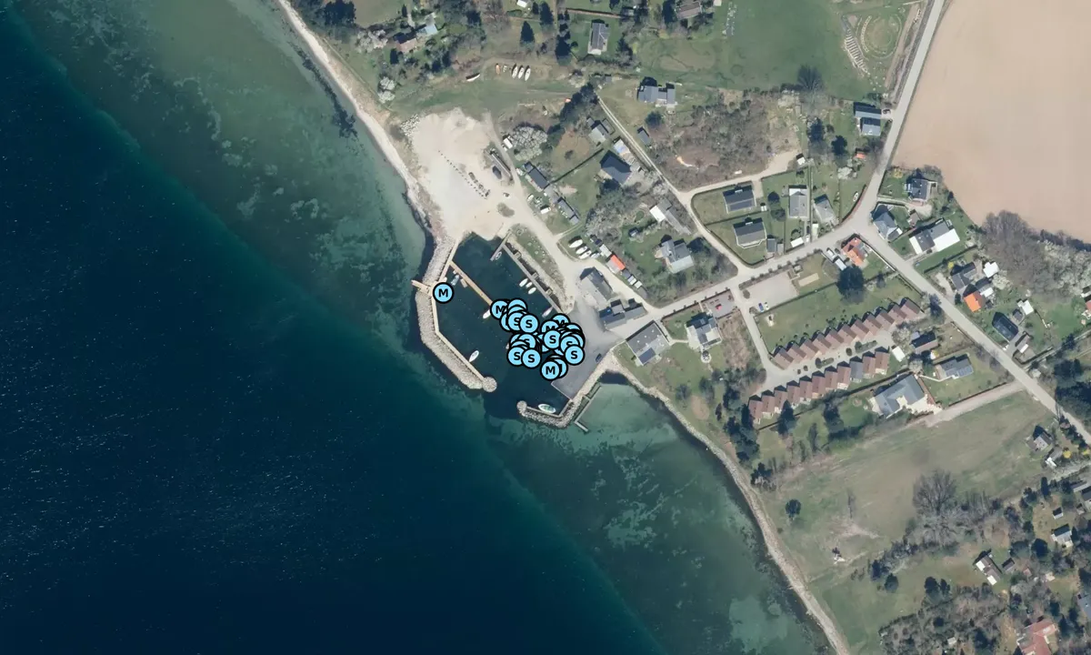 Satelite image of Hårbølle Havn
