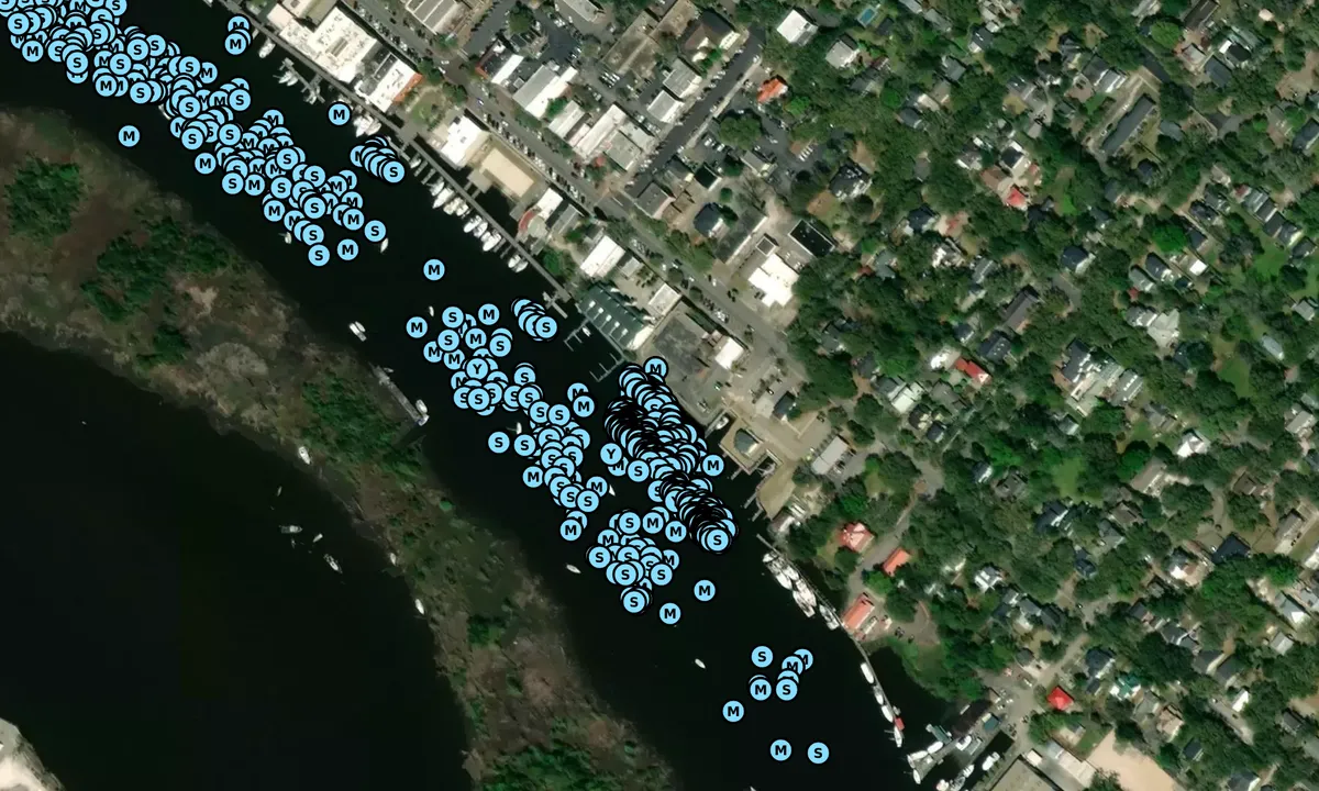 Satelite image of Harborwalk Marina - Georgetown