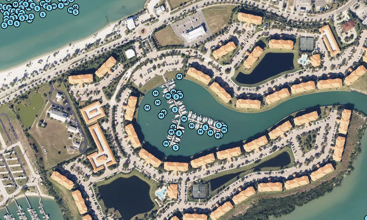 Satelite image of Harbour Isle Marina - Fort Pierce