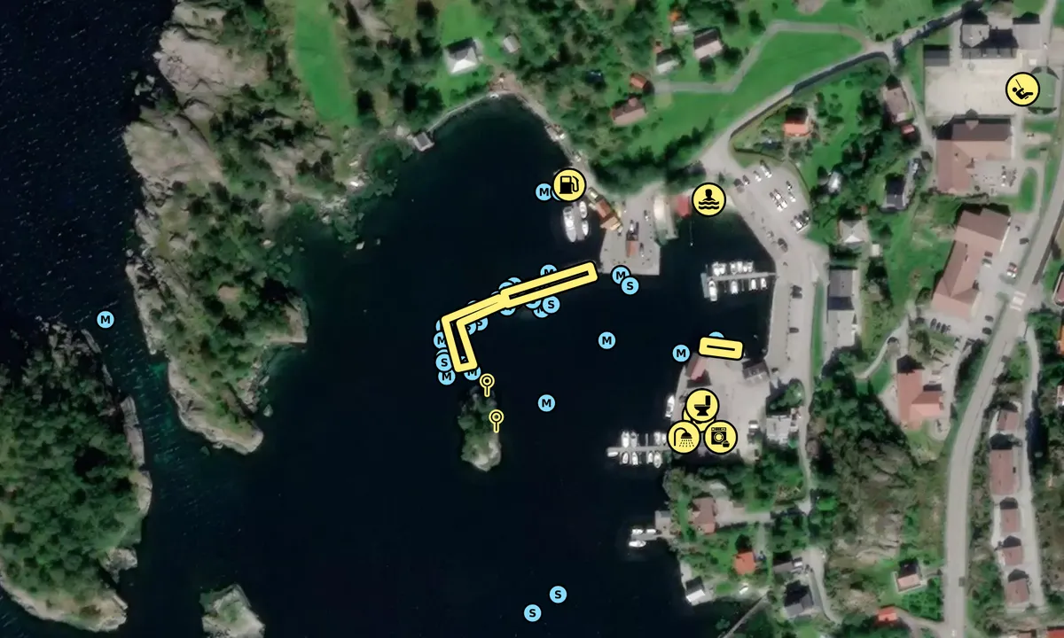 Satelite image of Hardbakke Hamn