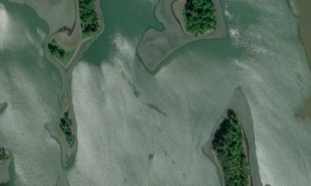 Satelite image of Harmon Creek