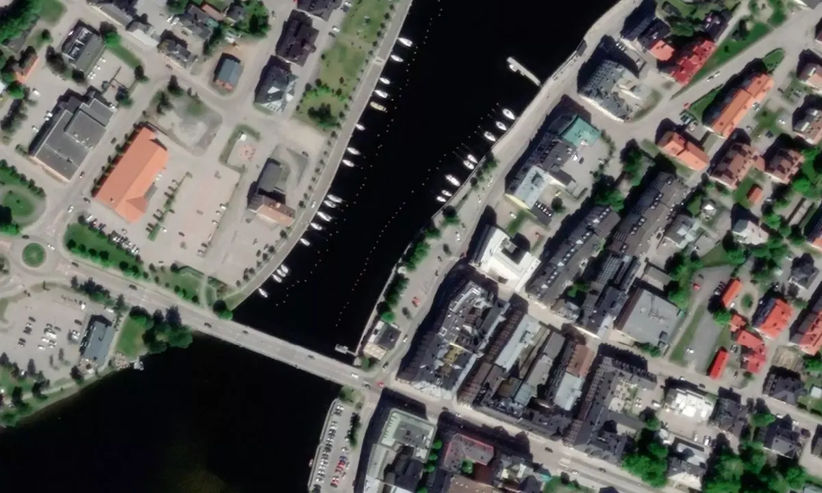 Flyfoto av Härnösand - Norra hamnen, Skeppsbron