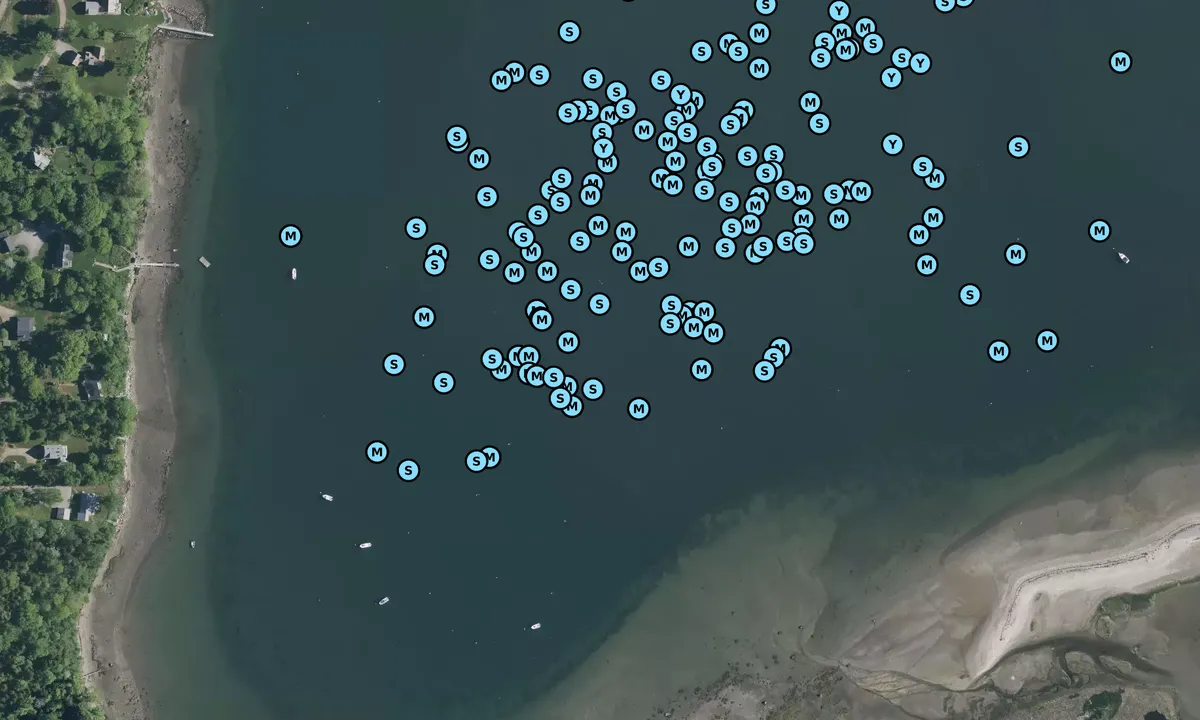 Satelite image of Harpswell Harbor