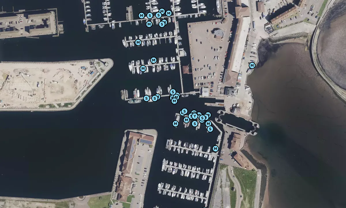 Satelite image of Hartlepool Marina - England