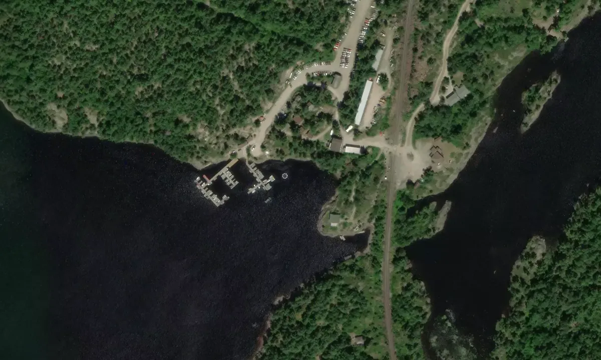 Satelite image of Hartley Bay Marina