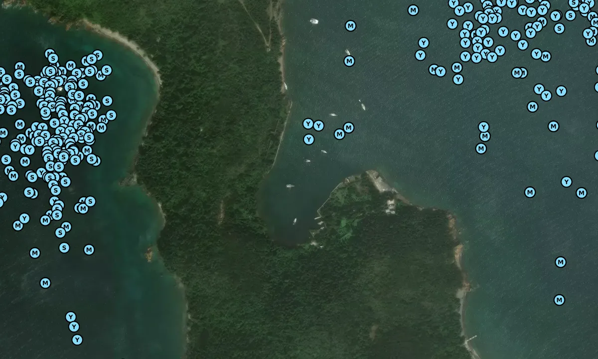 Satelite image of Hassel Island