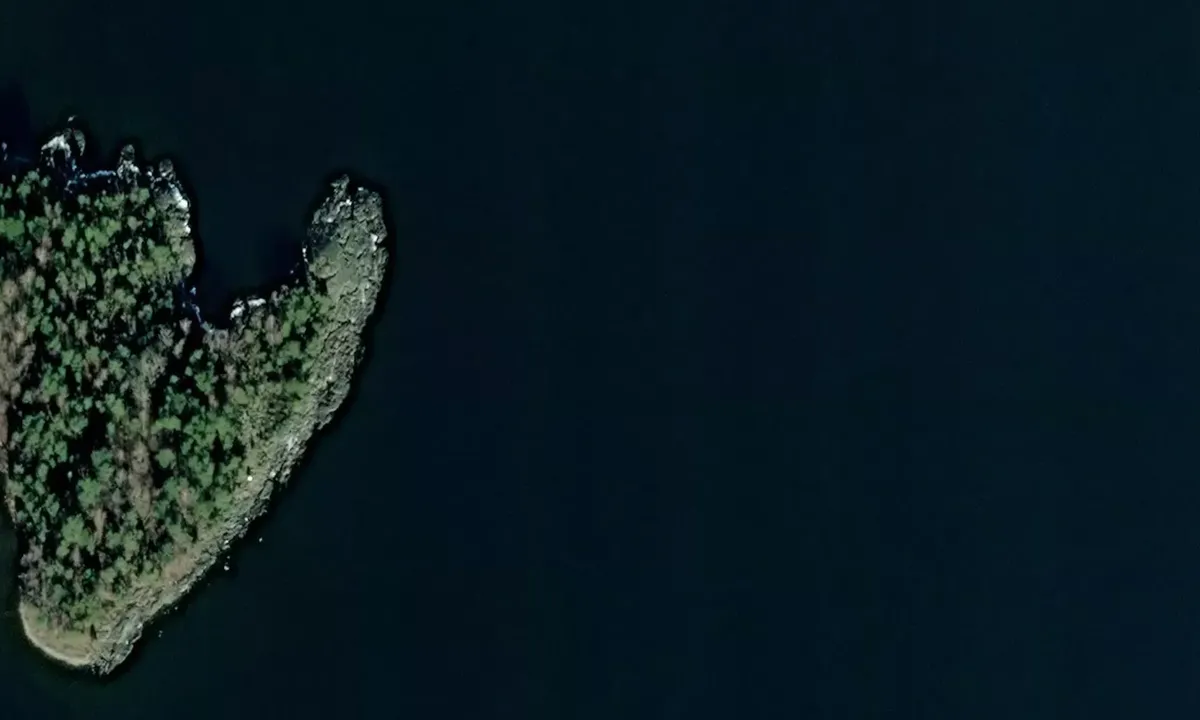 Satelite image of Hästholms hamn