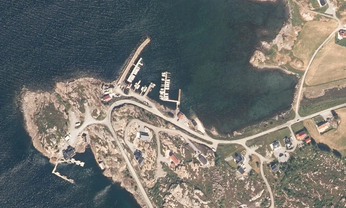 Flyfoto av Hasvåg Båtforening