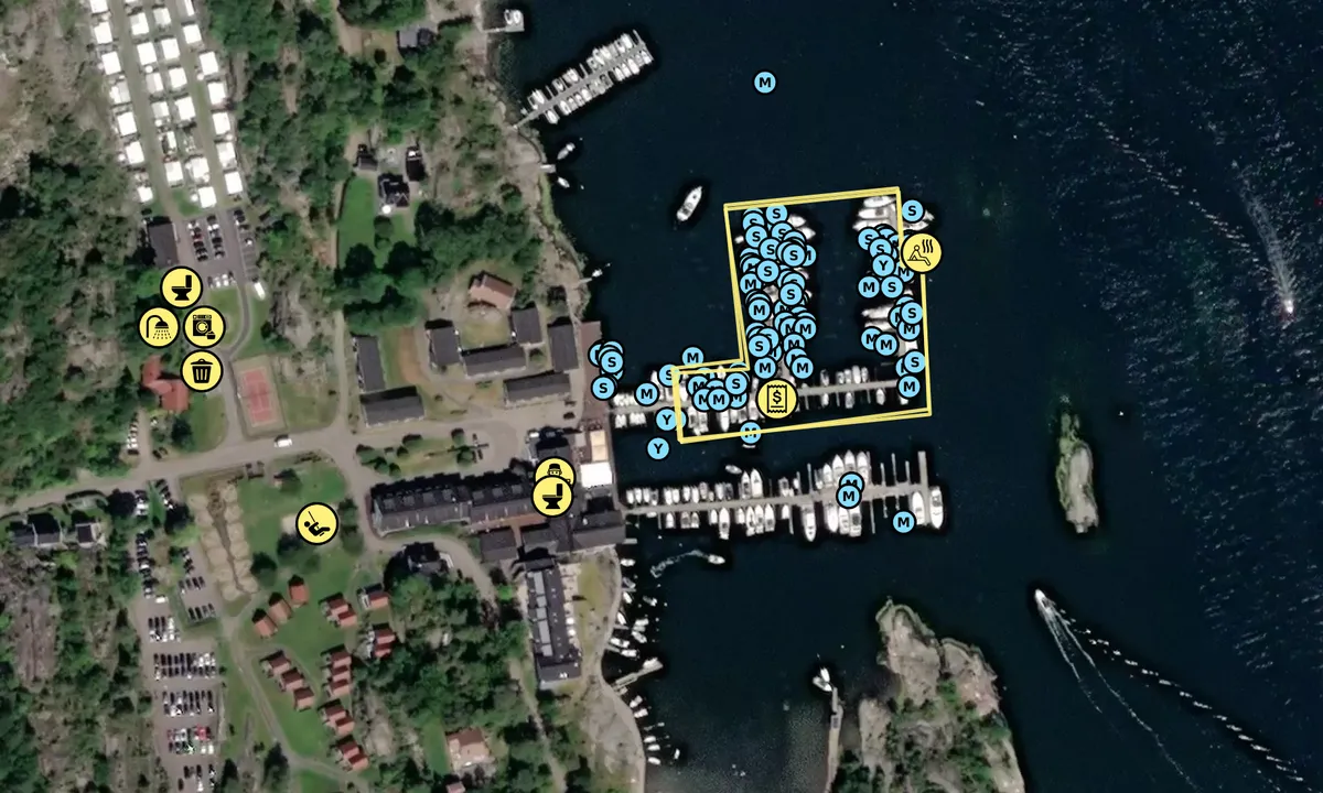 Satelite image of Havna Gjestehavn