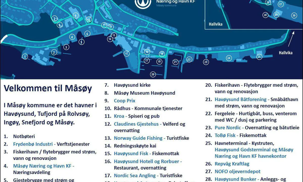 Havøysund: full versjon finnes på https://www.facebook.com/masoynaringoghavn/.