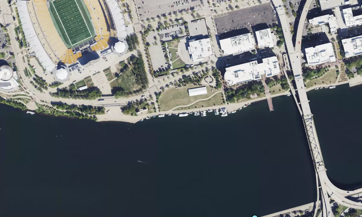 Satelite image of Heinz Stadium