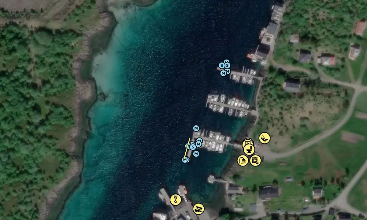 Satelite image of Helnessund Gjestehavn