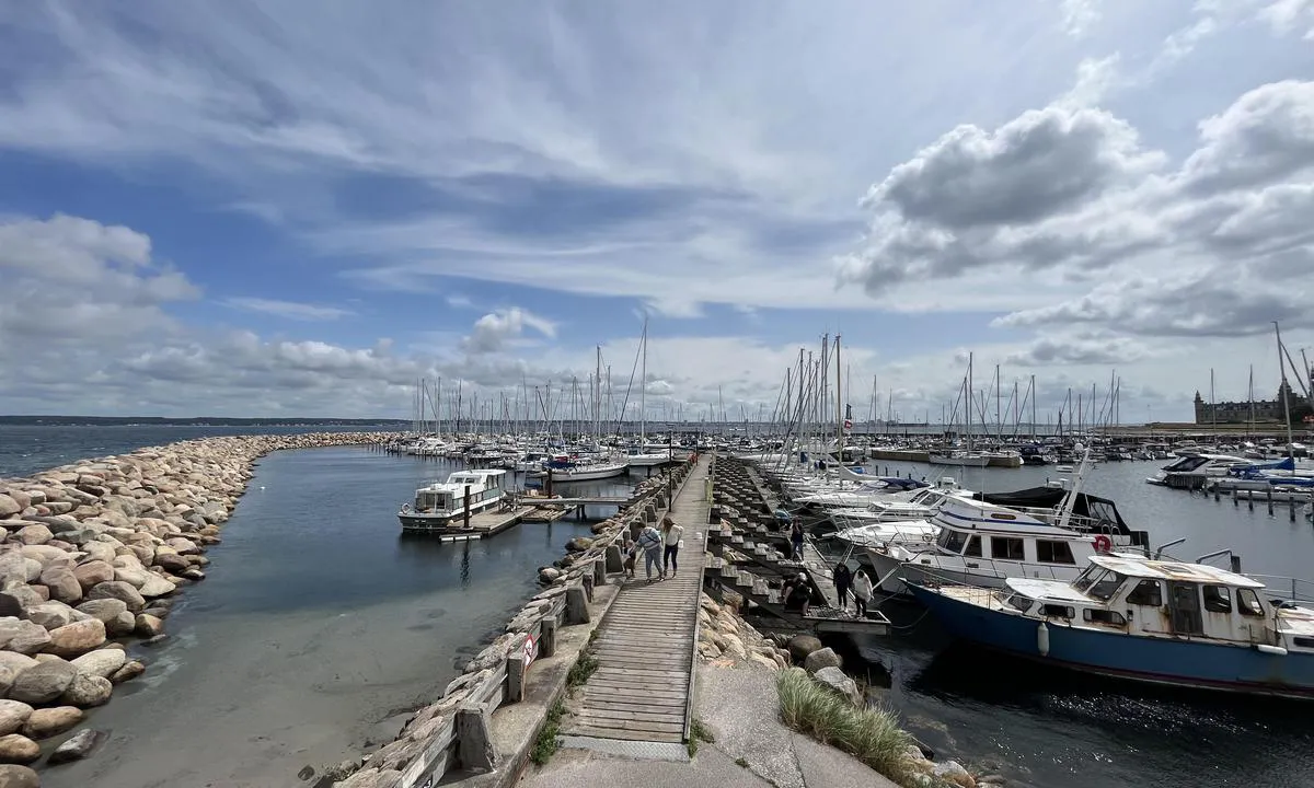 Helsingør Nordhavn: Svært stor havn som er godt beskyttet for det meste av bølger. Flere moloer / steinbrygger som skjermer godt. Det meste av tillegging er med påler, men det finnes noen longside plasser.
Se etter plasser med grønt skilt. NB! Sjekk datoen også. Se bilde av skilt.