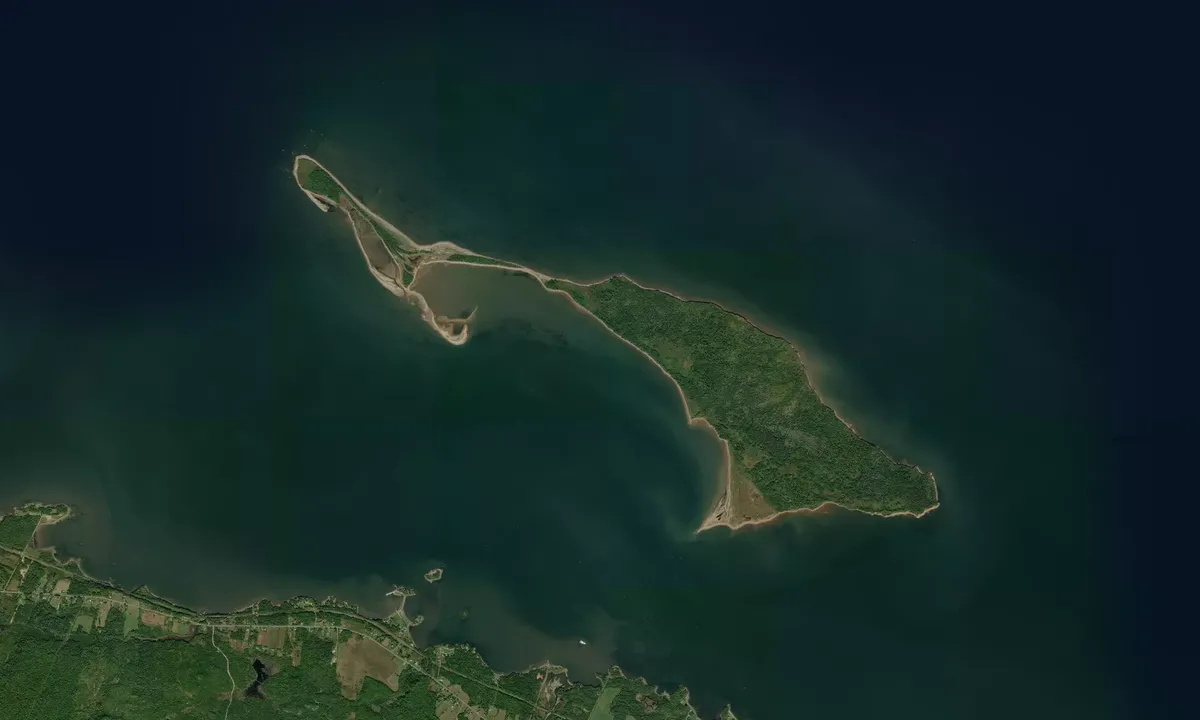Flyfoto av Hern Island