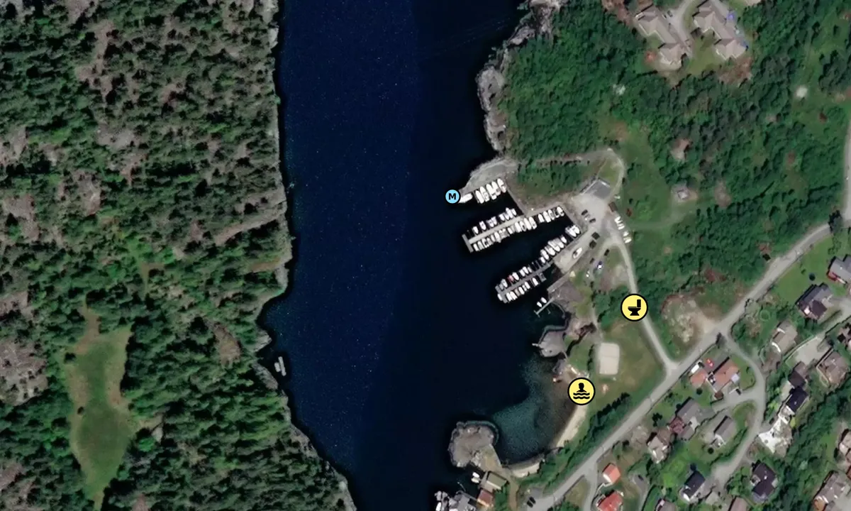 Satelite image of Herøysundet Båthavn