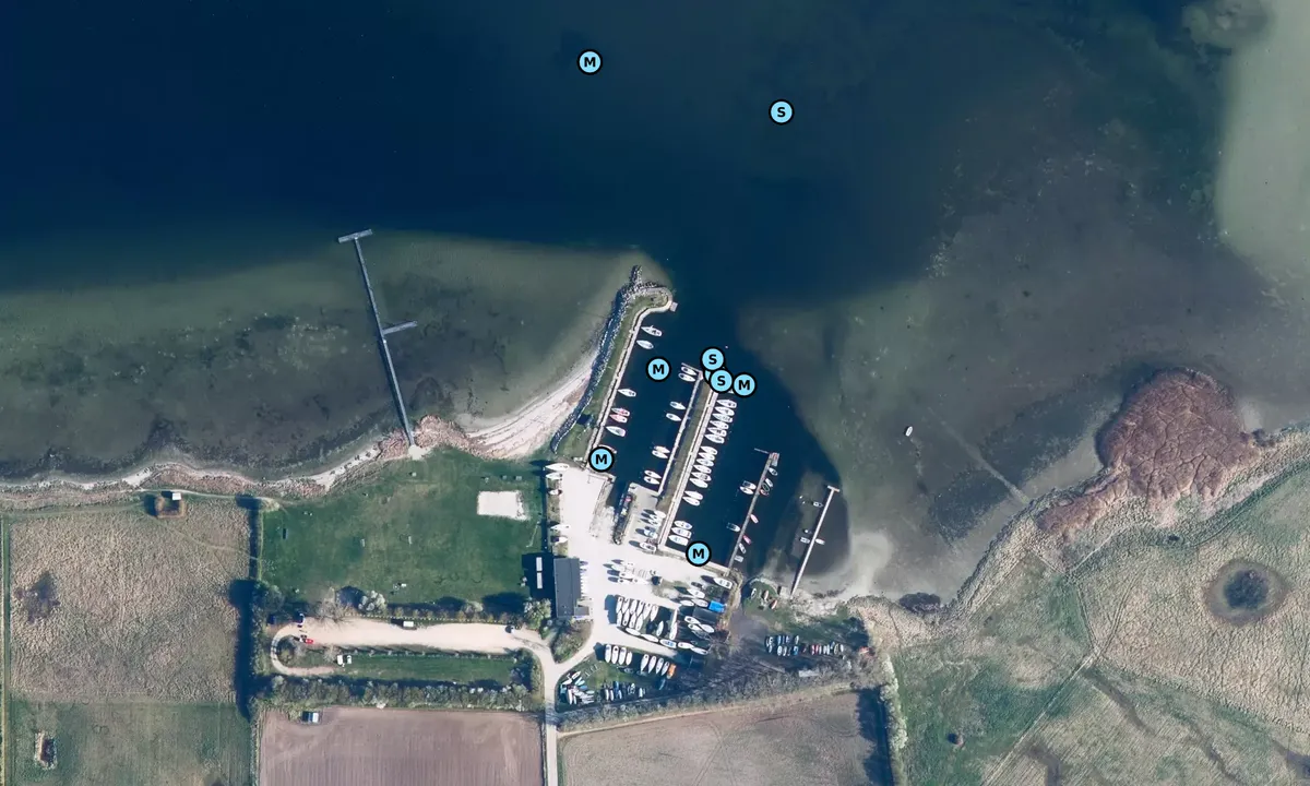 Satelite image of Herslev Lystbådehavn
