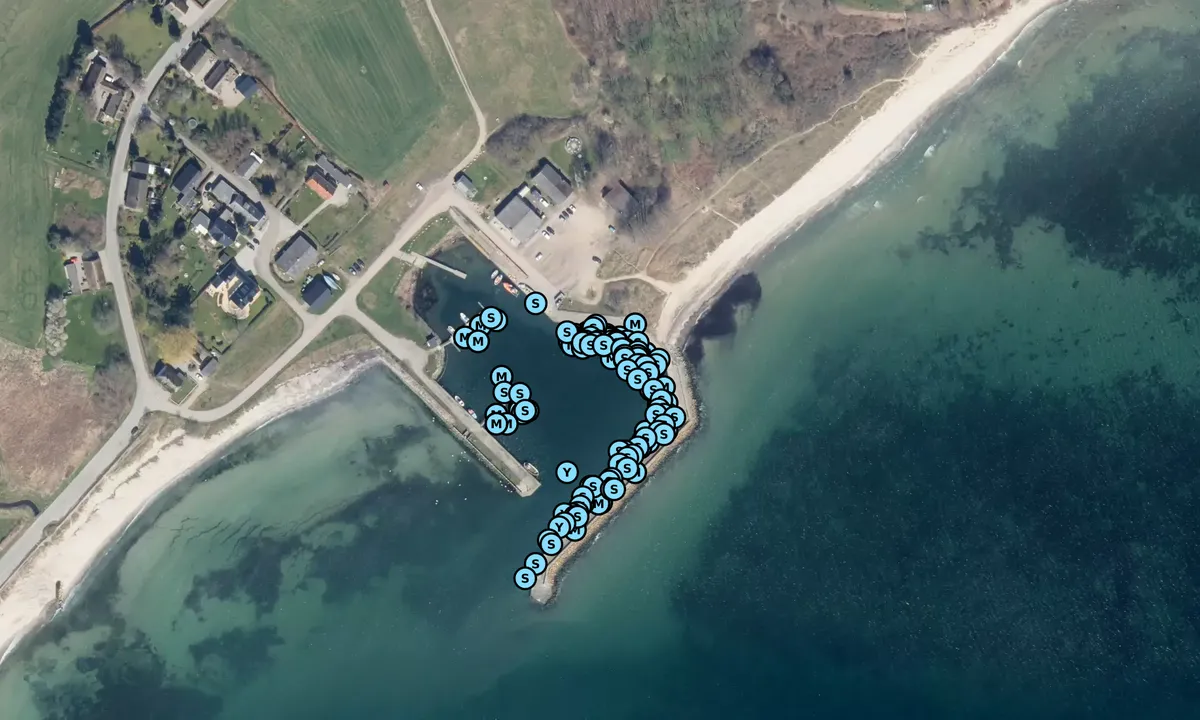 Satelite image of Hesnæs Havn