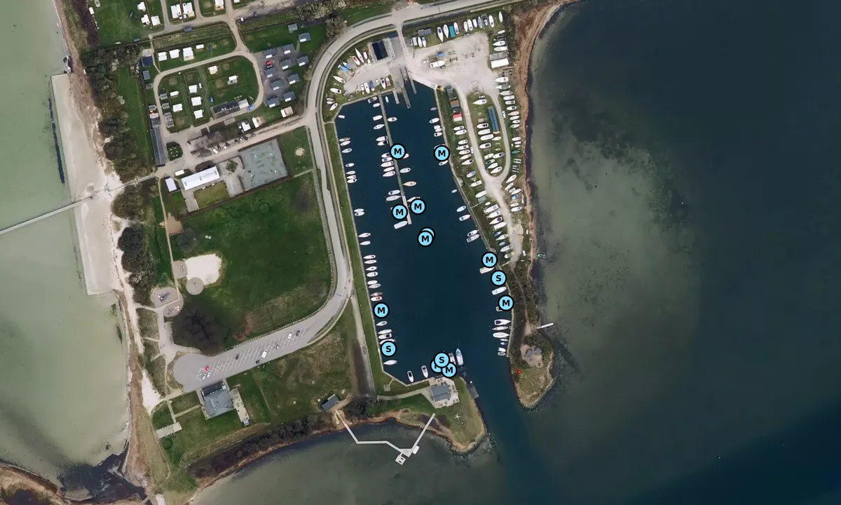 Satelite image of Hestehoved Lystbådehavn