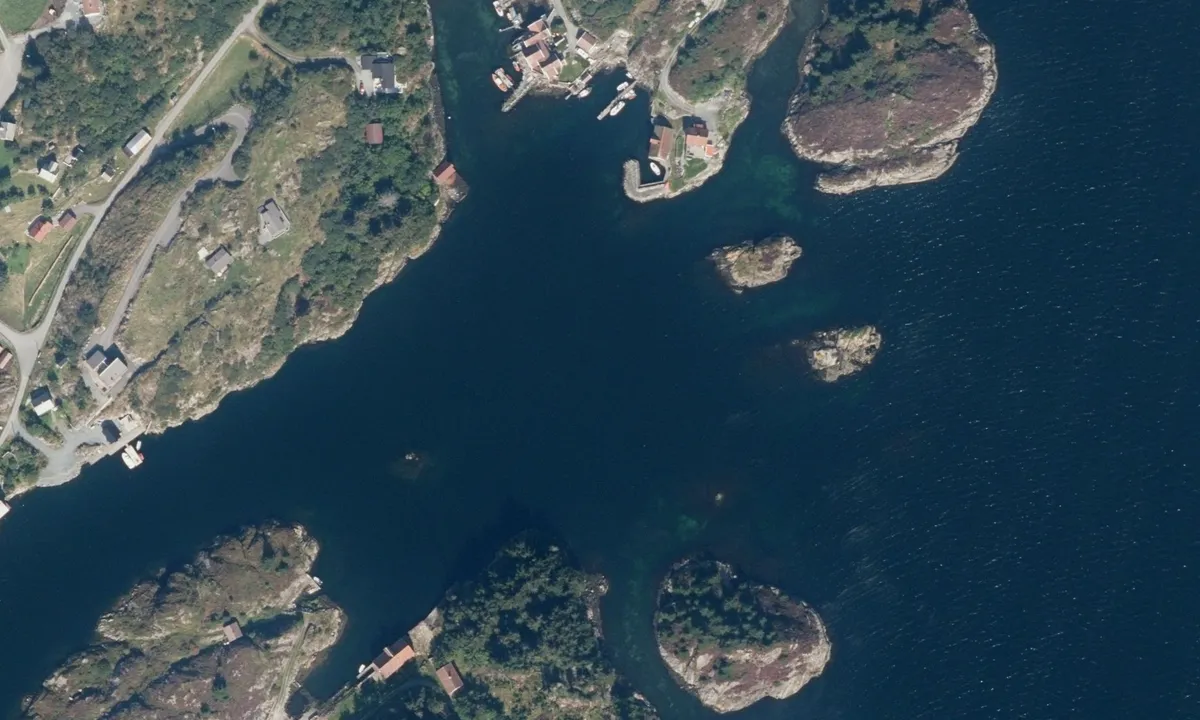 Flyfoto av Hiksasundet