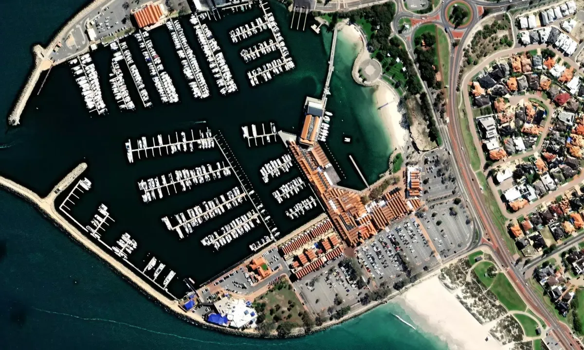 Flyfoto av Hillarys Boat Harbour